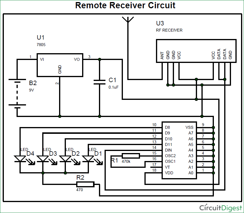 Rf Transmitter And Receiver Circuit Diagram