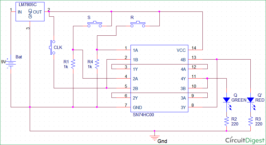 Circuit Diagram Of Rs Flip Flop