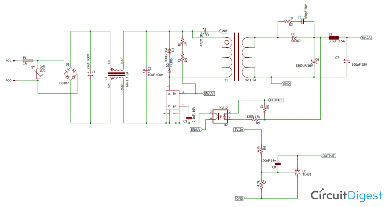 Smps Power Supply Schematic Diagram Smps 5v Schematics Circu