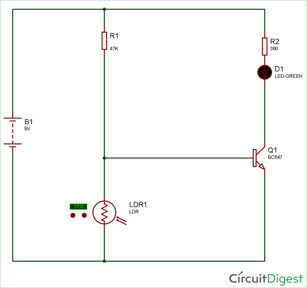 Simple Keyhole Lighting Device Circuit Diagram