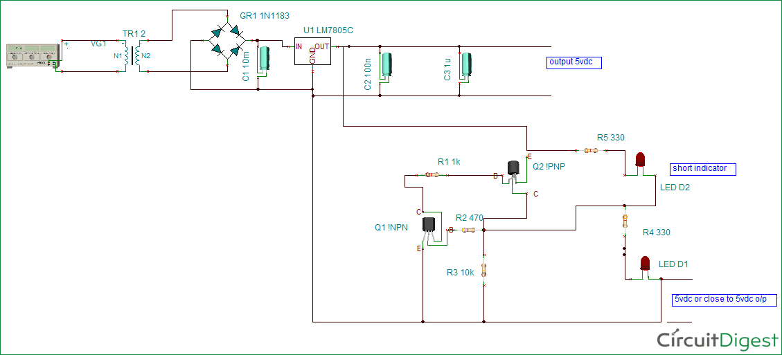 Short-Circuit Protection Circuit Diagram