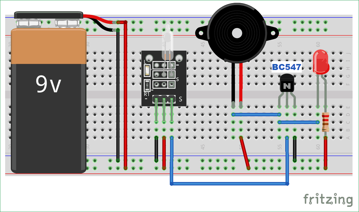 Simple Tilt Sensor Switch Circuit diagram