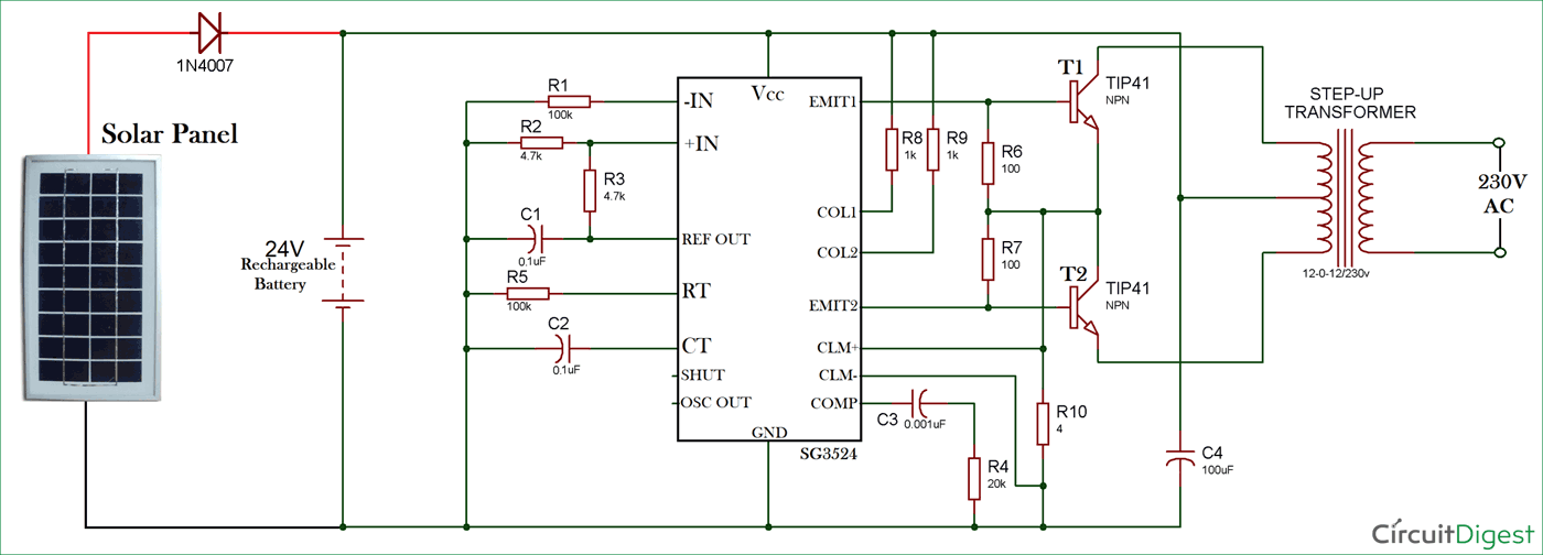 Solar Inverter Circuit Diagram