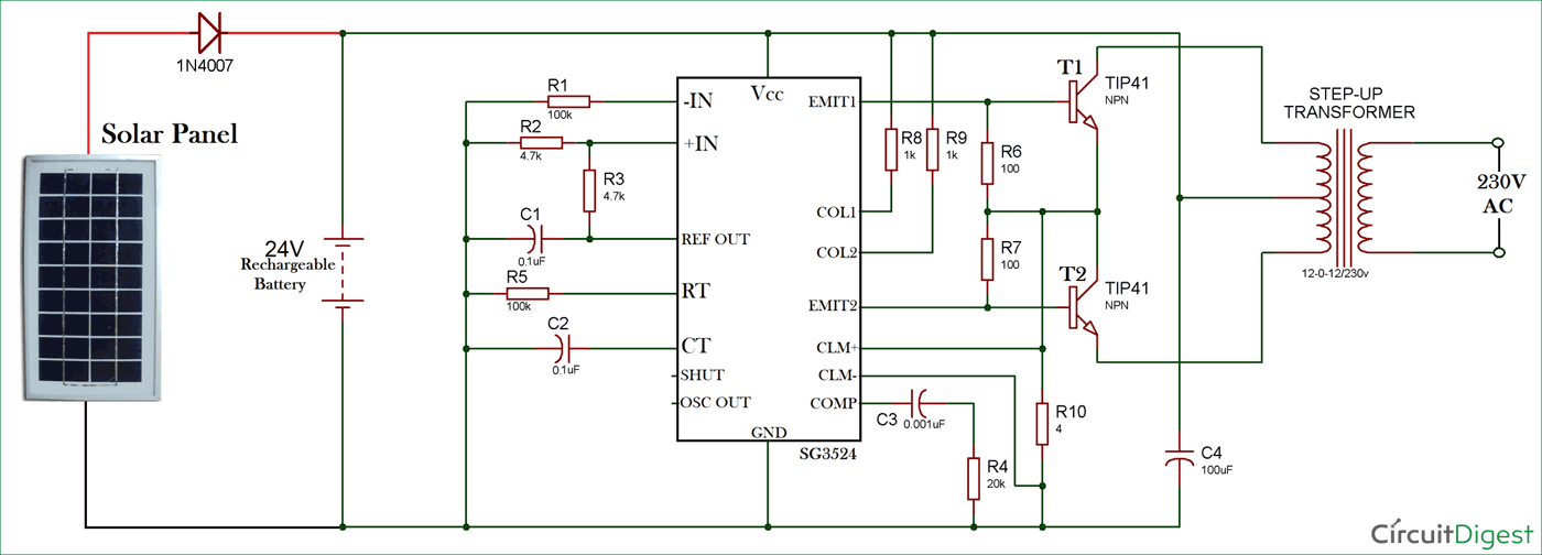 Solar Panel Inverter Circuit Diagram - Circuit Diagram Images