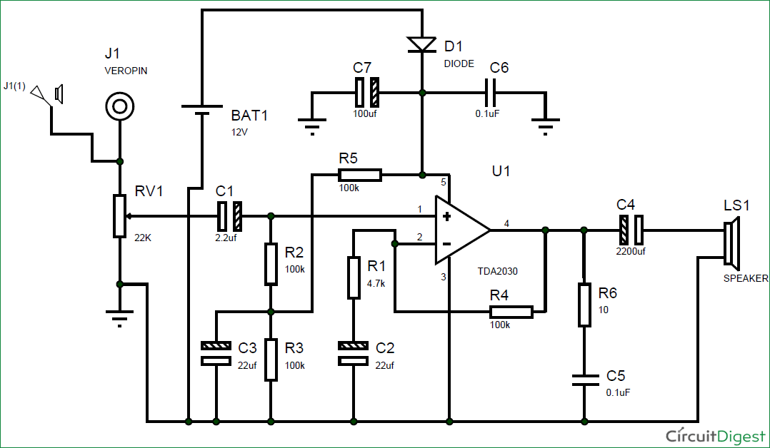 subwoofer amplifier circuit diagram download