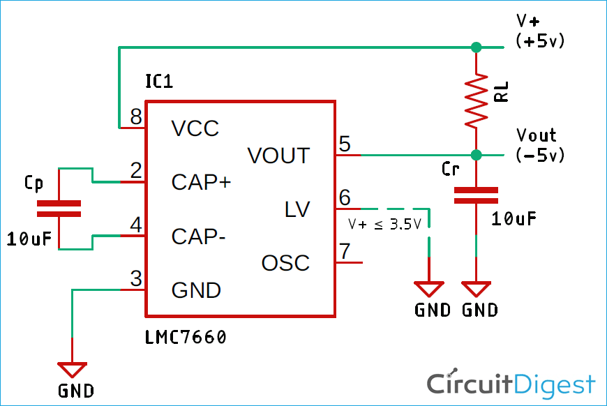 Switched Capacitor Voltage Converter Circuit Diagram