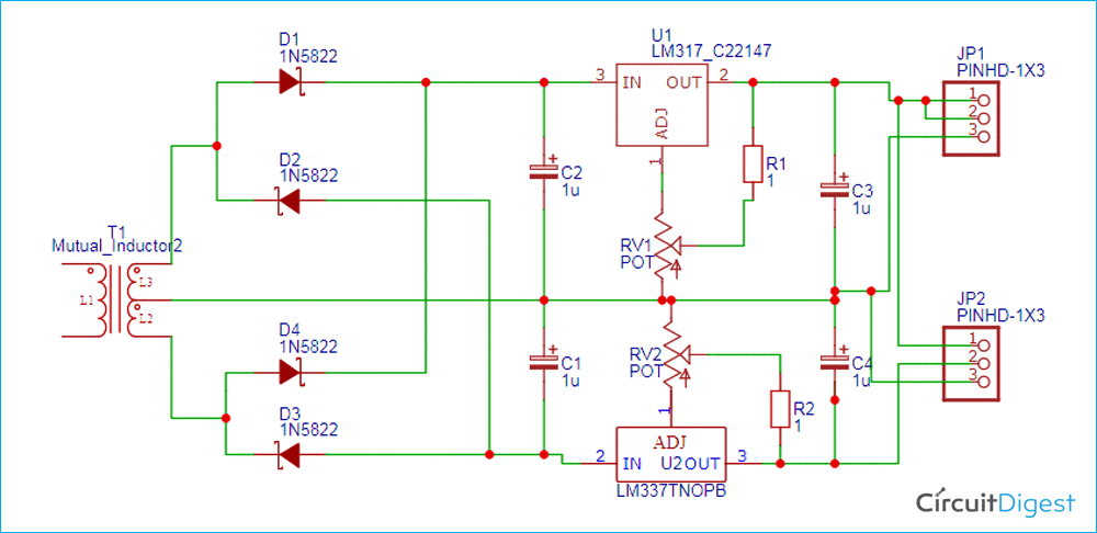 Simple Adjustable DC voltage power supply, Voltage regulator DIY 