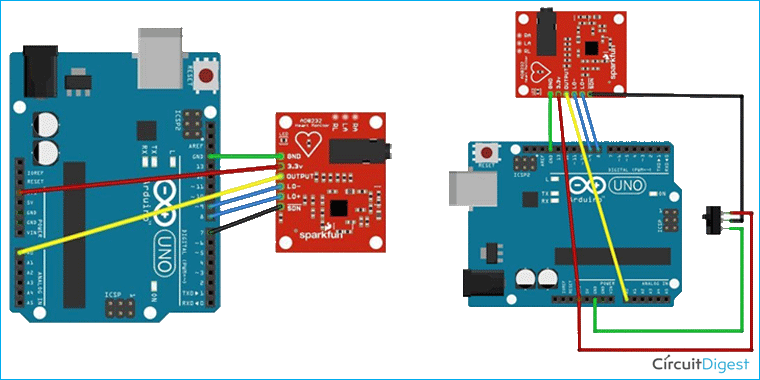 AD8232 ECG sensor interfacing with Arduino
