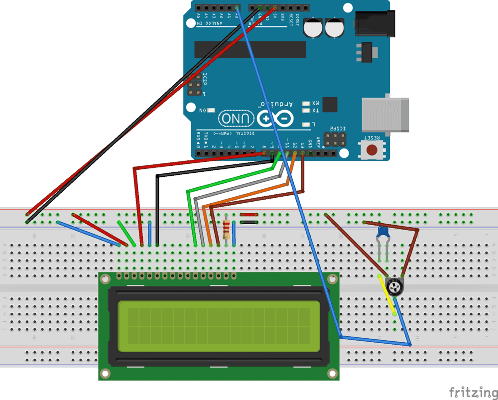 Arduino ADC Circuit Diagram