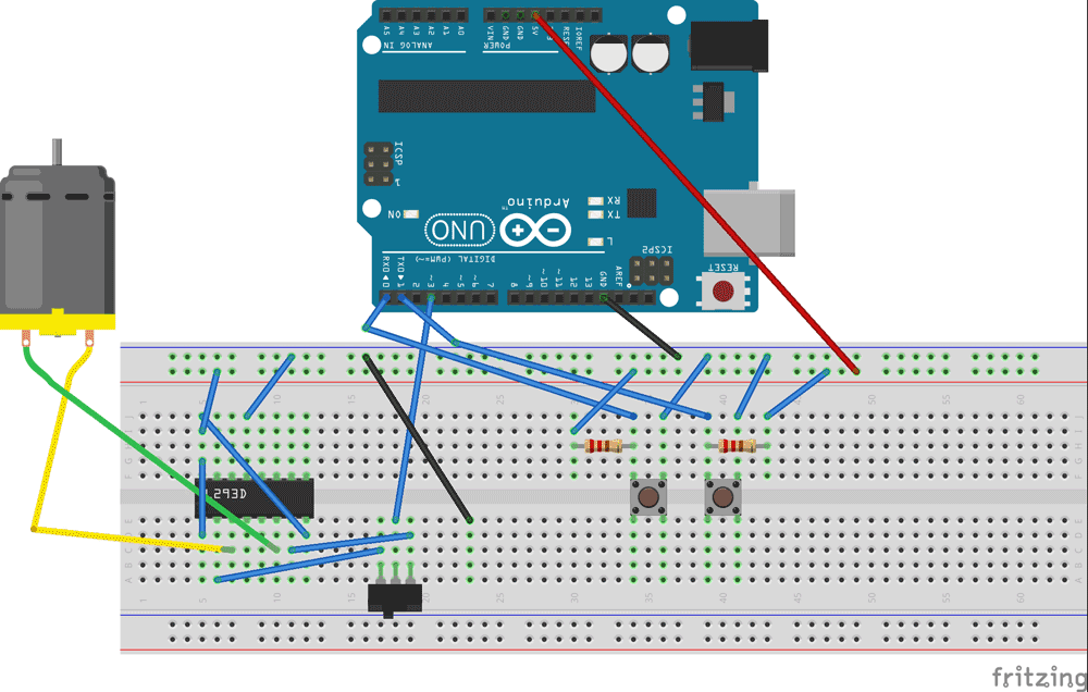 Arduino DC Motor Control Circuit Diagram