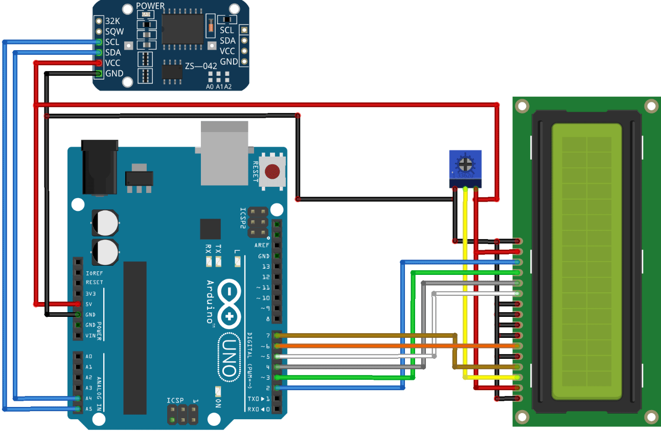 Arduino Digital Clock Circuit