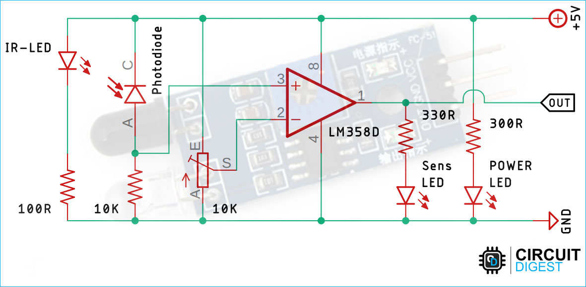 IR Sensor Module Circuit Diagram