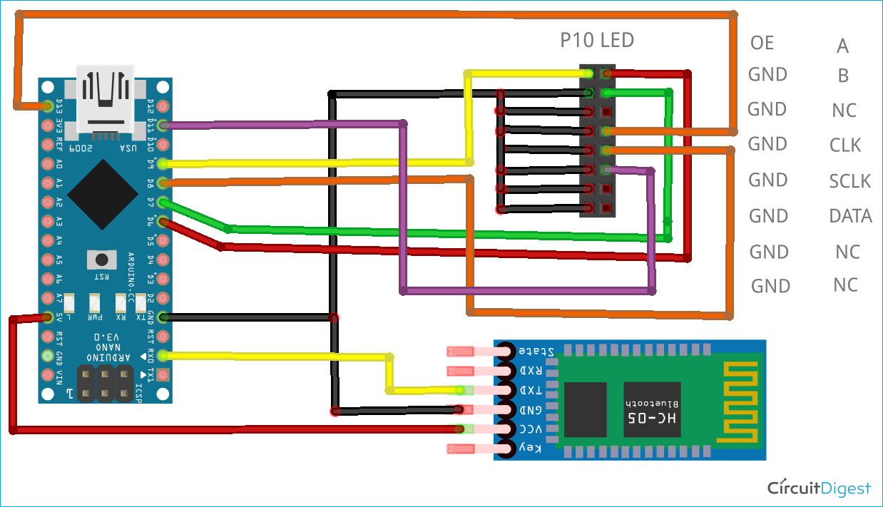 Arduino LED Score Board Circuit Diagram