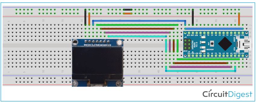 Arduino QR Code Generator Circuit Diagram