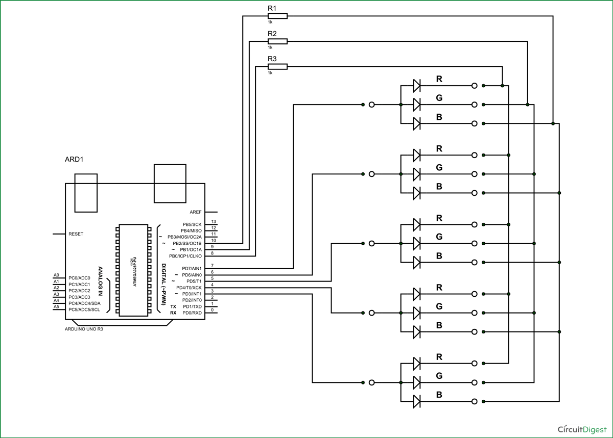 Arduino RGB LED Circuit