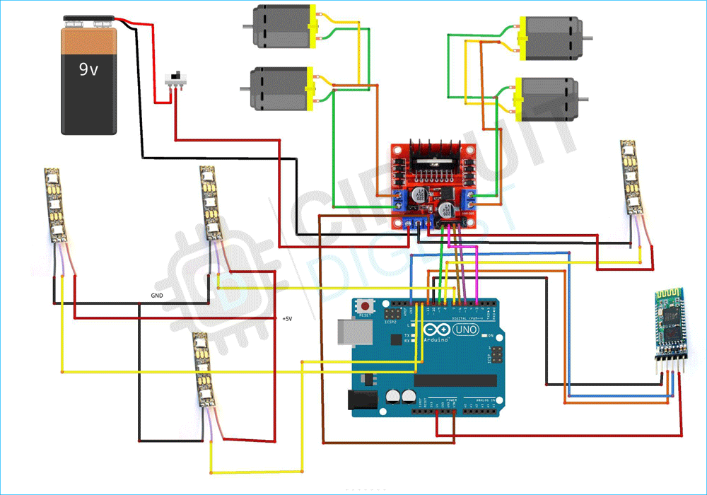 Arduino Robot Circuit Diagram