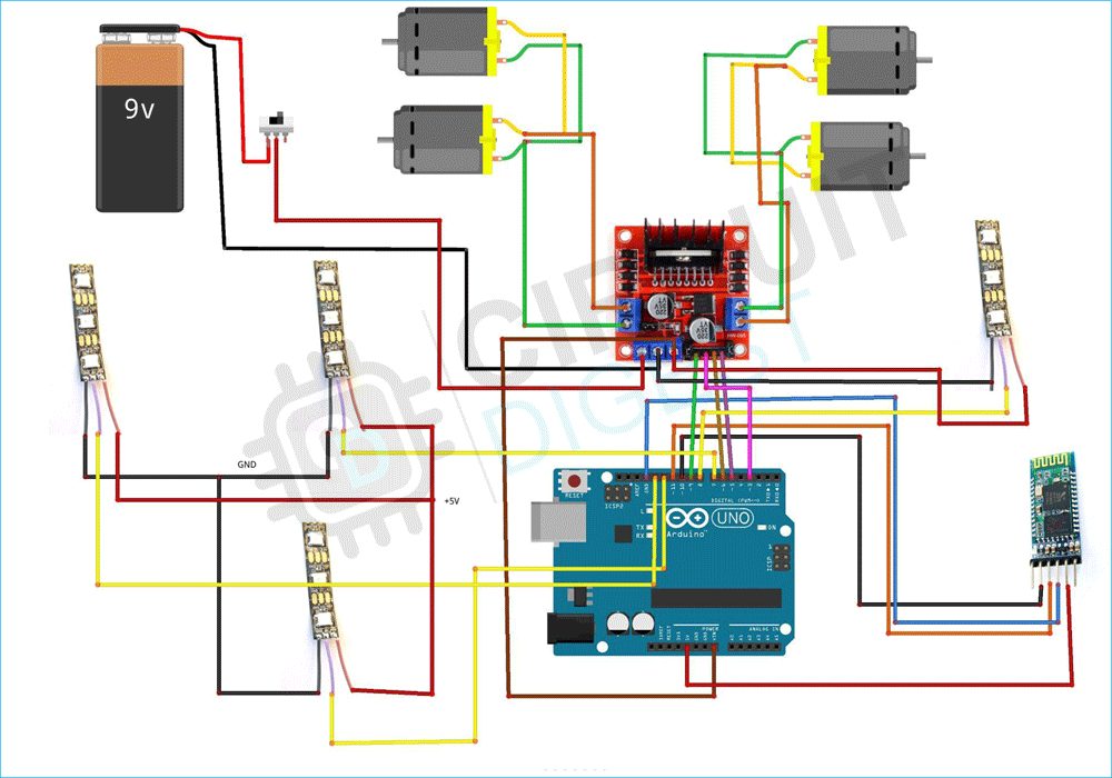 Bluetooth controlled car sales using arduino nano