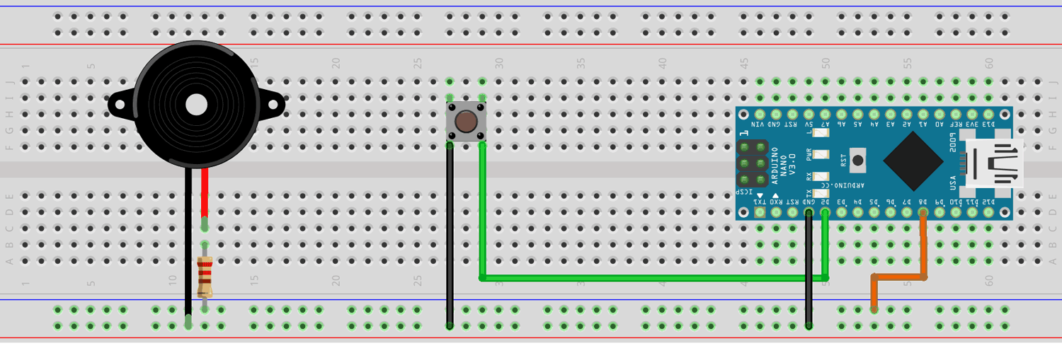 Arduino Tone Buzzer Circuit Diagram