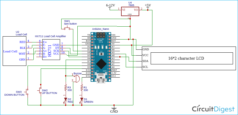 Hx711 схема подключения