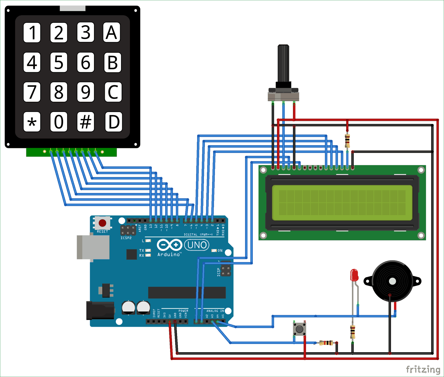Arduino Countdown Timer Circuit Diagram