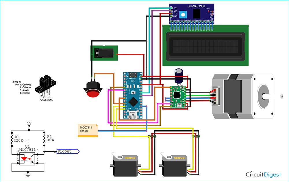 Schematic diagram of cutting and chopping machine.