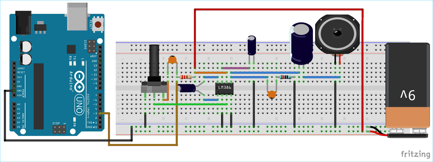 Arduino วงจรแปลงข้อความเป็นคำพูด (TTS) วงจรไดอะแกรม