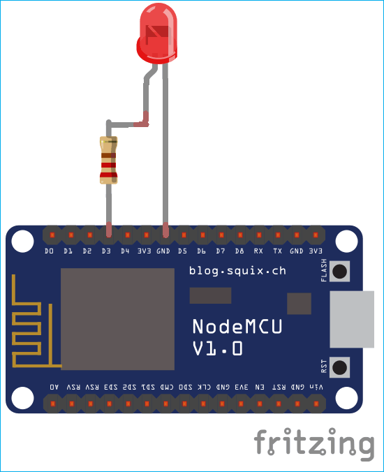 Circuit Hardware for Log Temperature Sensor Data to Google Sheet using NodeMCU ESP8266