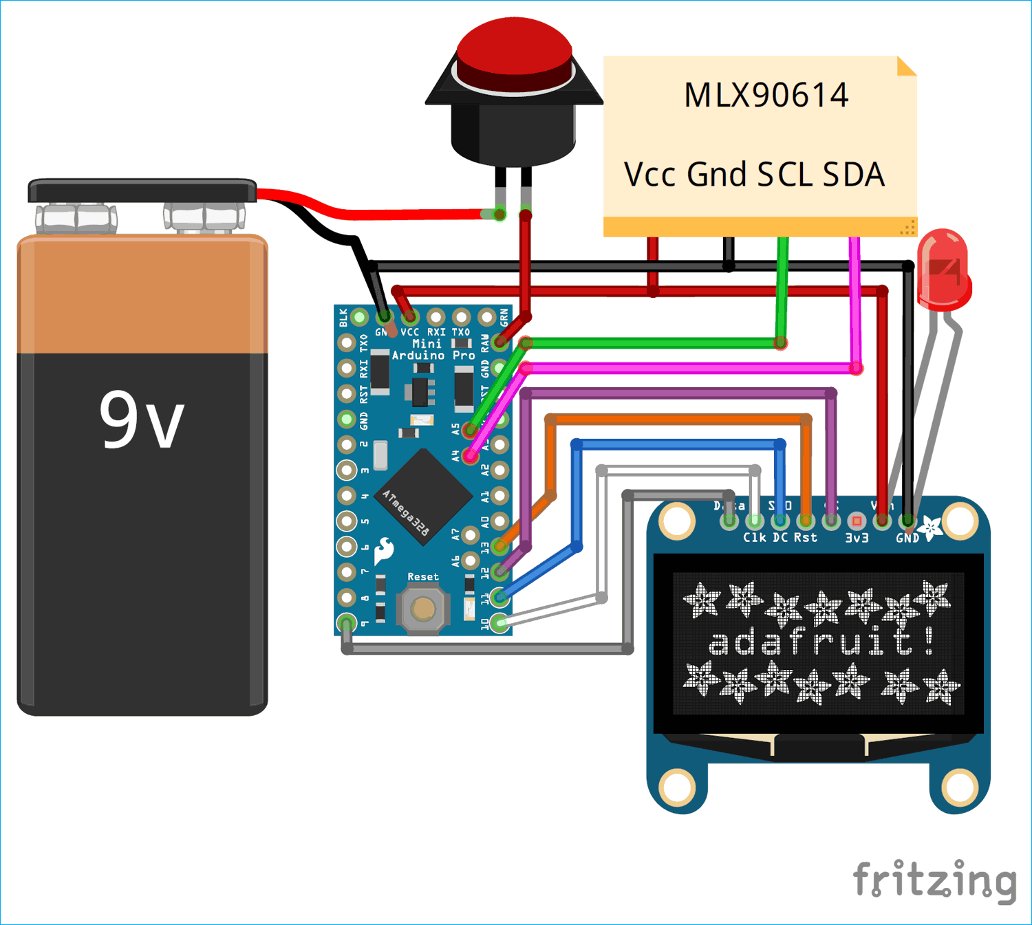 Mini Temperature Thermometers, Embedded Sensor Thermometer with