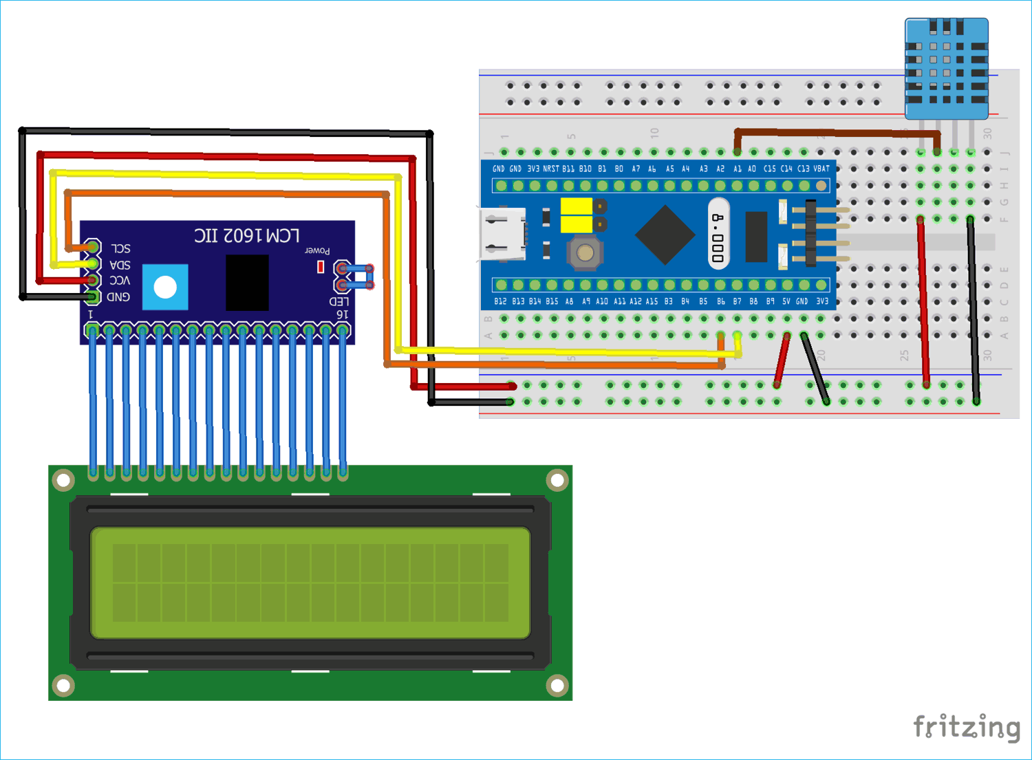 Dht11 Humidity And Temperature Sensor On Arduino With Lcd