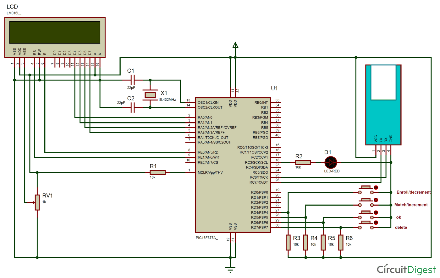 Interfacing Fingerprint Sensor With Pic Microcontroller