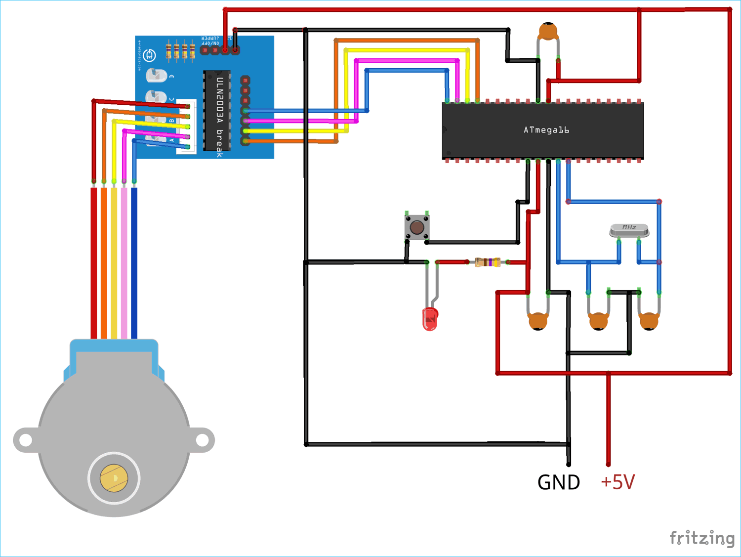 Uln2803 stepper motor driver circuit