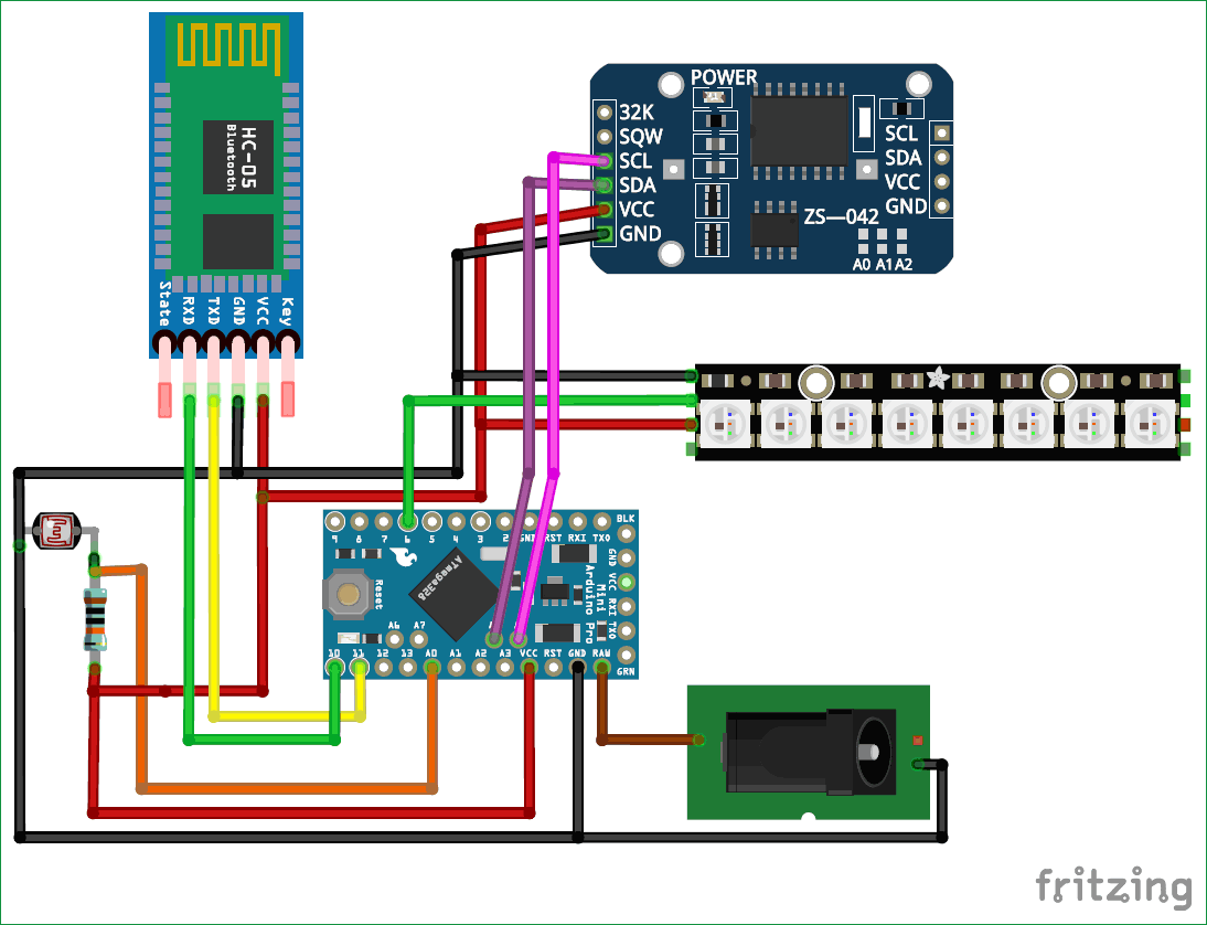 Arduino Mood Light Project Circuit Diagram