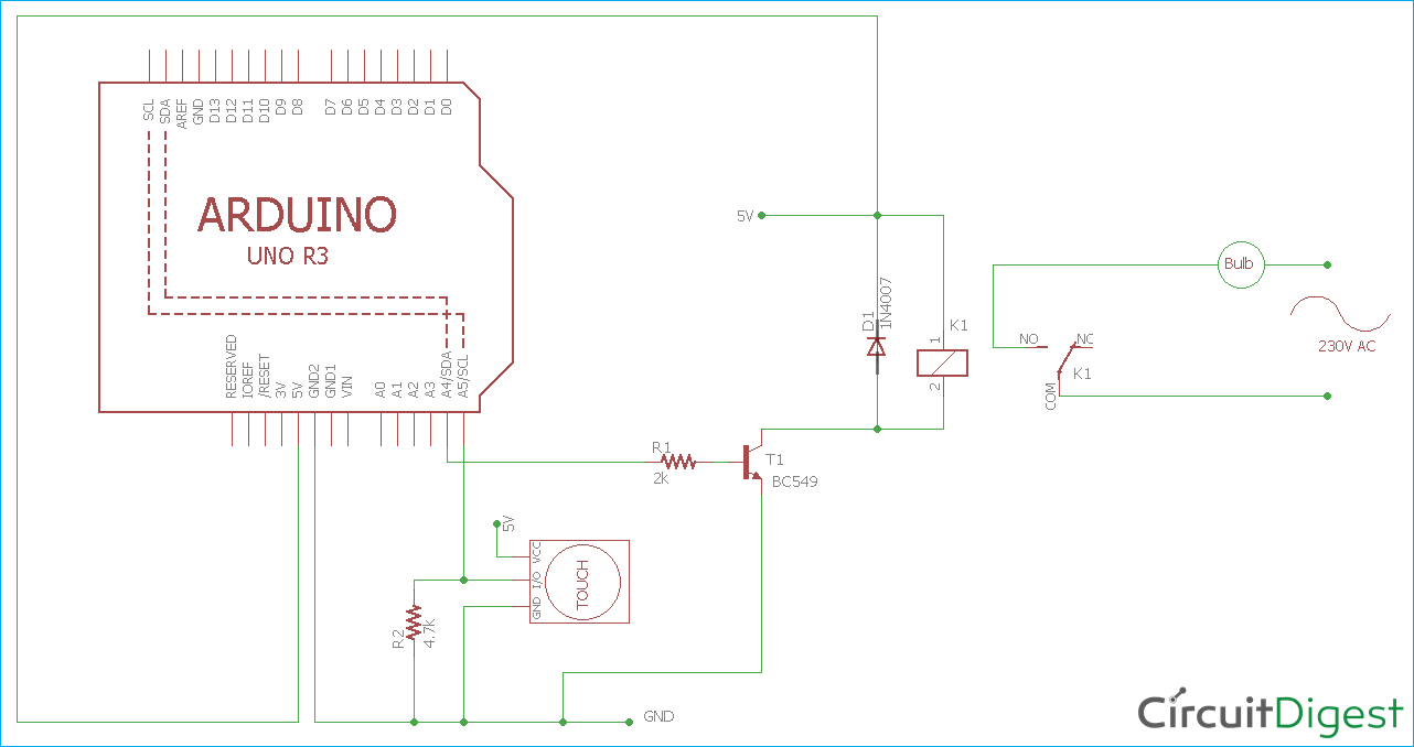 arduino transistor switch ligt bulb