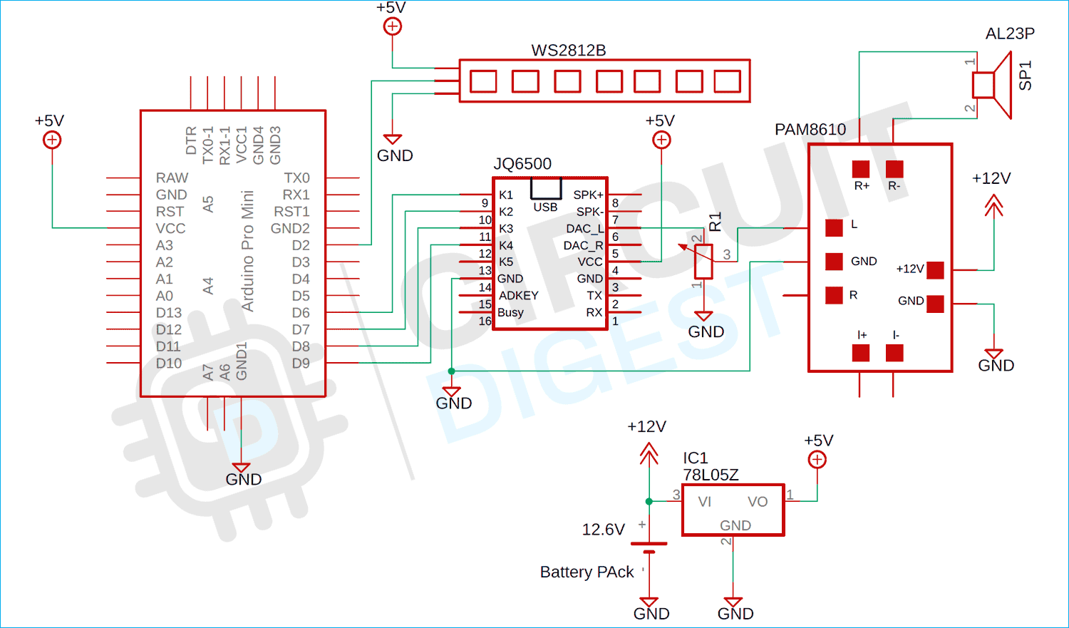 Circuit Diagram of Arduino Based Firecracker