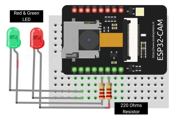 Circuit Diagram of Helmet Detection with ESP32-Cam