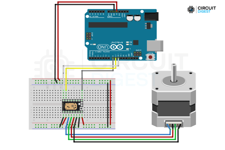 Circuit Diagram of Interfacing TMC2209 with Arduino Circuit Diagram for Interfacing TMC2209 with Arduino