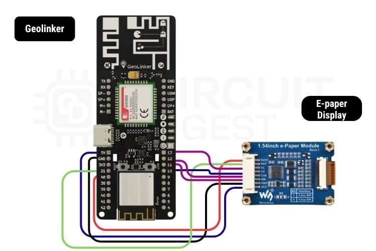 Circuit Diagram of IoT Pet Tracking System