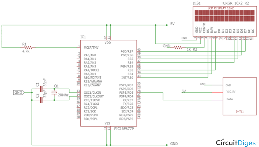 Interfacing Dht11 With Pic16f877a Images And Photos Finder 4761