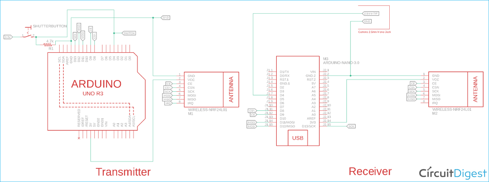 DSLR Remote  motivate Schematic Diagram