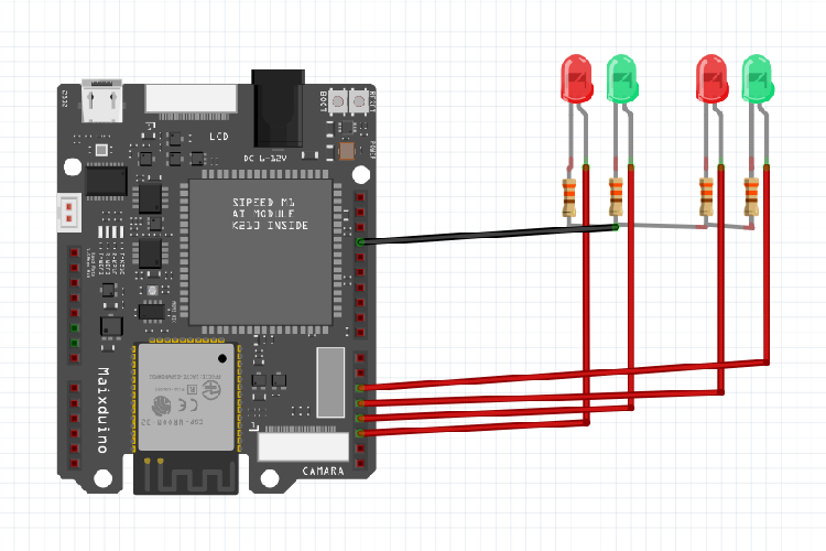 Schematics of  Edge AI-Powered Smart Traffic Light System