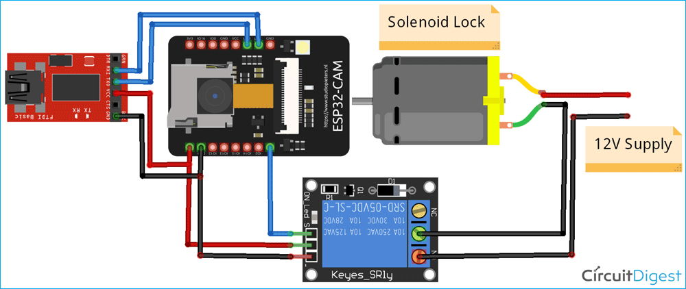 ESP32-CAM Face Recognition Door Lock System using Solenoid ...