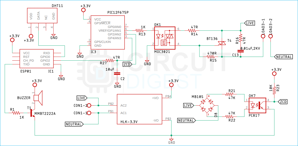 IoT based Fan Speed Regulator Circuit Diagram