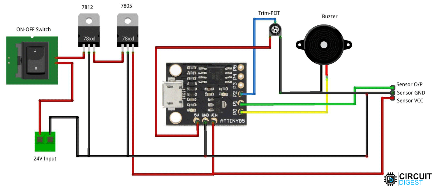 3D Printer Filament Runout Sensor Circuit Diagram