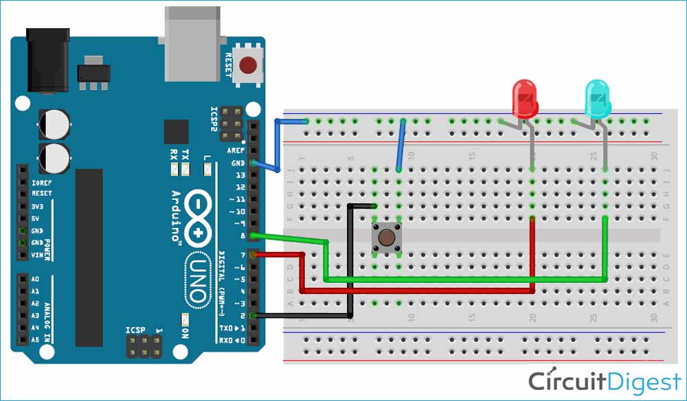 Arduino FreeRTOS Circuit Diagram