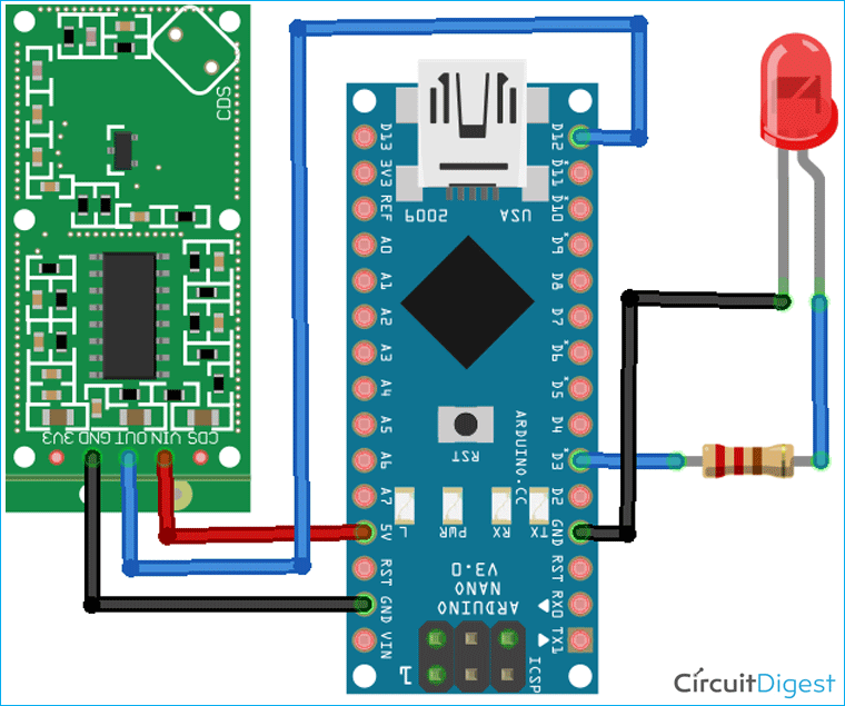 Interfacing RCWL-0516 Doppler Radar Sensor with Arduino