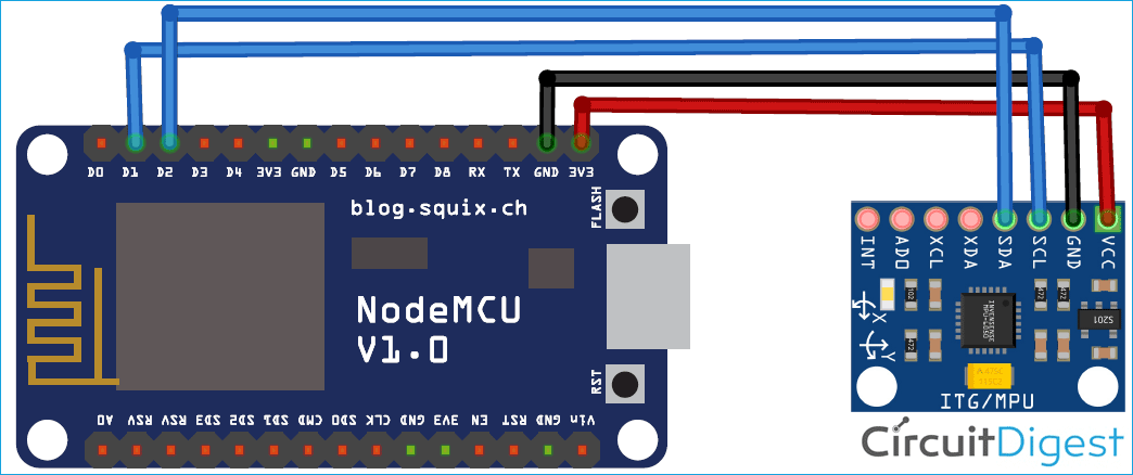 MPU6050 Gyro Sensor Interfacing with ESP32 Board