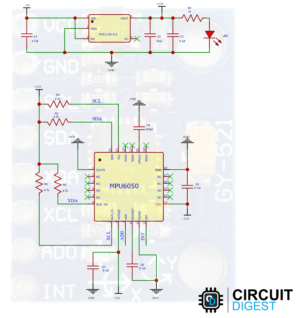 MPU6050 Module Schematic