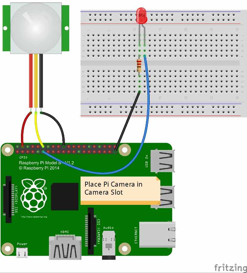 raspberry pi camera fritzing