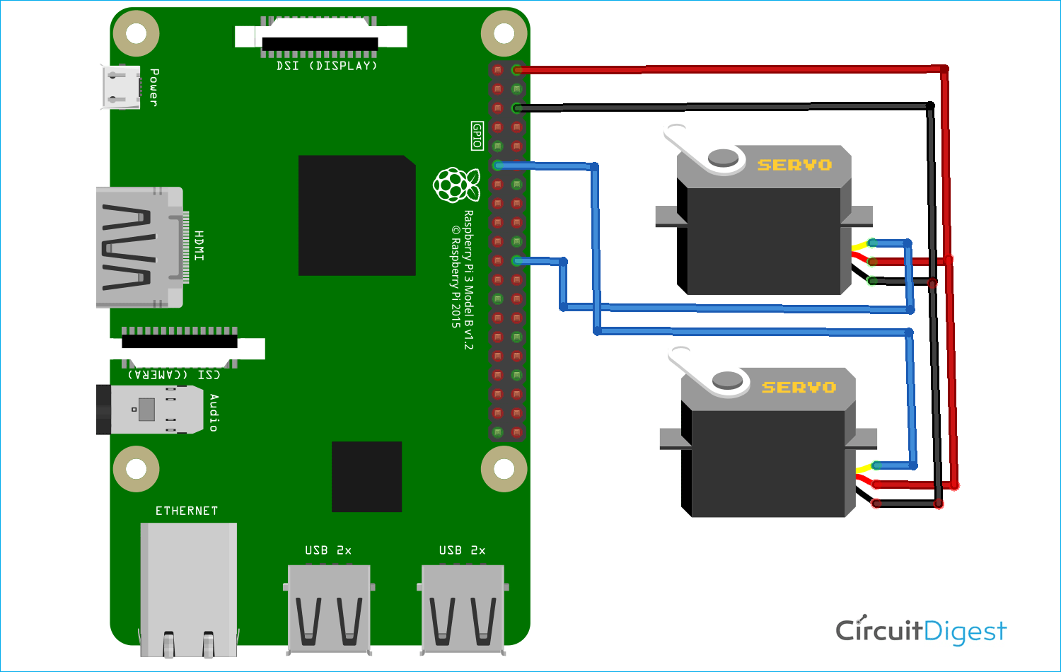 Raspberry Pi Sorting Machine Circuit Diagram