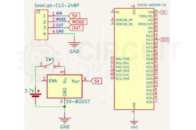 non contact water level sensor circuit diagram